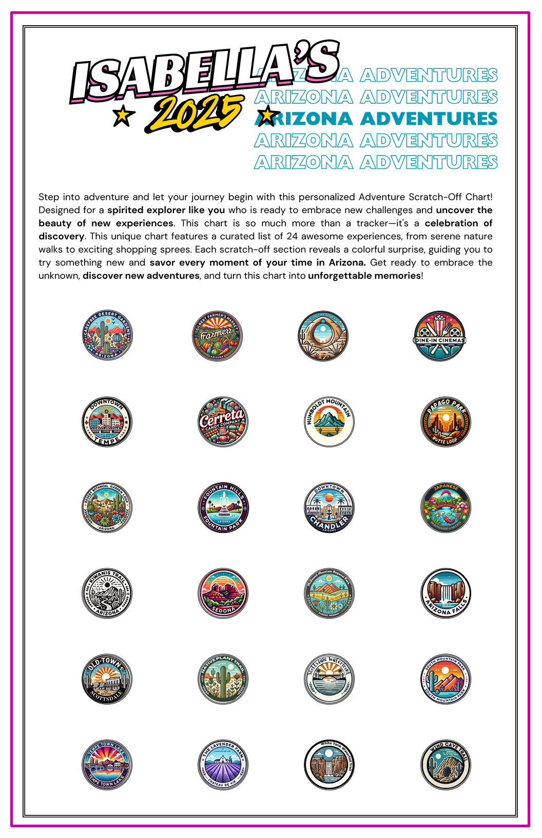 Scratch-Off Welcome Board